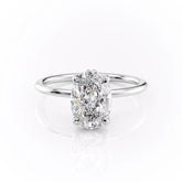2.72 CT Oval Cut Solitaire Style Moissanite Engagement Ring 10